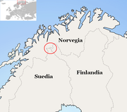 Eskandinaviako muga hirukoitzaren mapa.