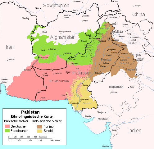 Karte Belutschistan