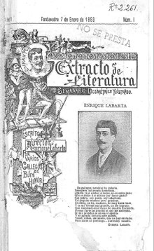 Extracto de literatura, semanario dosimétrico ilustrado, año I, número 1, 07-01-1893.pdf
