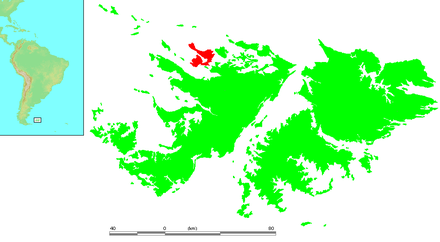 Saunders Island, located in the north of the Falklands