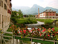 View to the Dolomites from via Tezze.