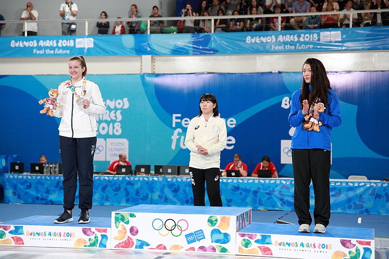 File:Fencing at the 2018 Summer Youth Olympics – Girls' foil medal ceremony 057.jpg