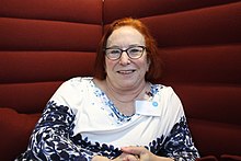 Florence Haseltine, 2017, at the SALSS conference in Stockholm, Sweden. Florence Pat Haseltine, 2017.jpg