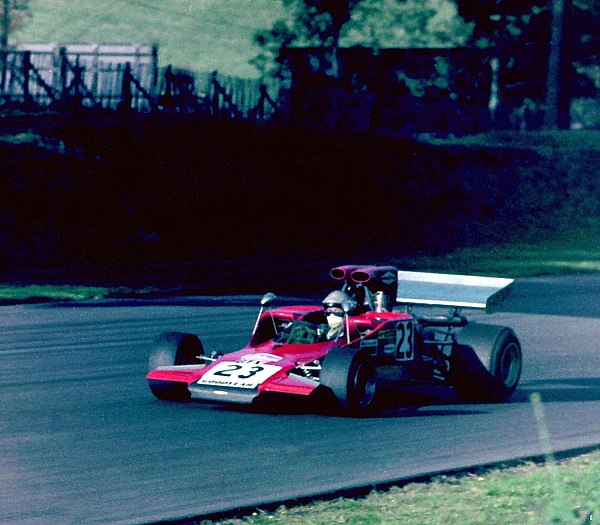 Gardner at the wheel of his Lola T300 F5000 car, during the 1971 World Championship Victory Race at Brands Hatch. This is the same car with which he l