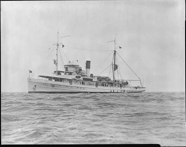 File:Gannet (AVP8), formerly Minesweeper AM41. Small seaplane tender. Port bow, 05-04-1937 - NARA - 520820.jpg