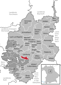 Läget för Leinburg i Landkreis Nürnberger Land