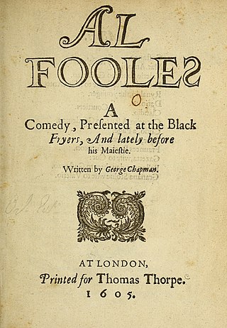 <i>All Fools</i> Play written by George Chapman