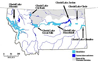 <span class="mw-page-title-main">Lake Chouteau</span> Glacial lake (former) in Teton, Montana