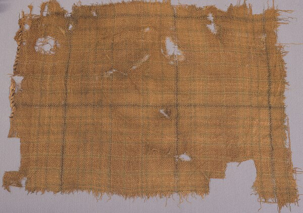 The Glen Affric tartan (c. 1500–1600 AD), discovered in a peat bog in the 1980s