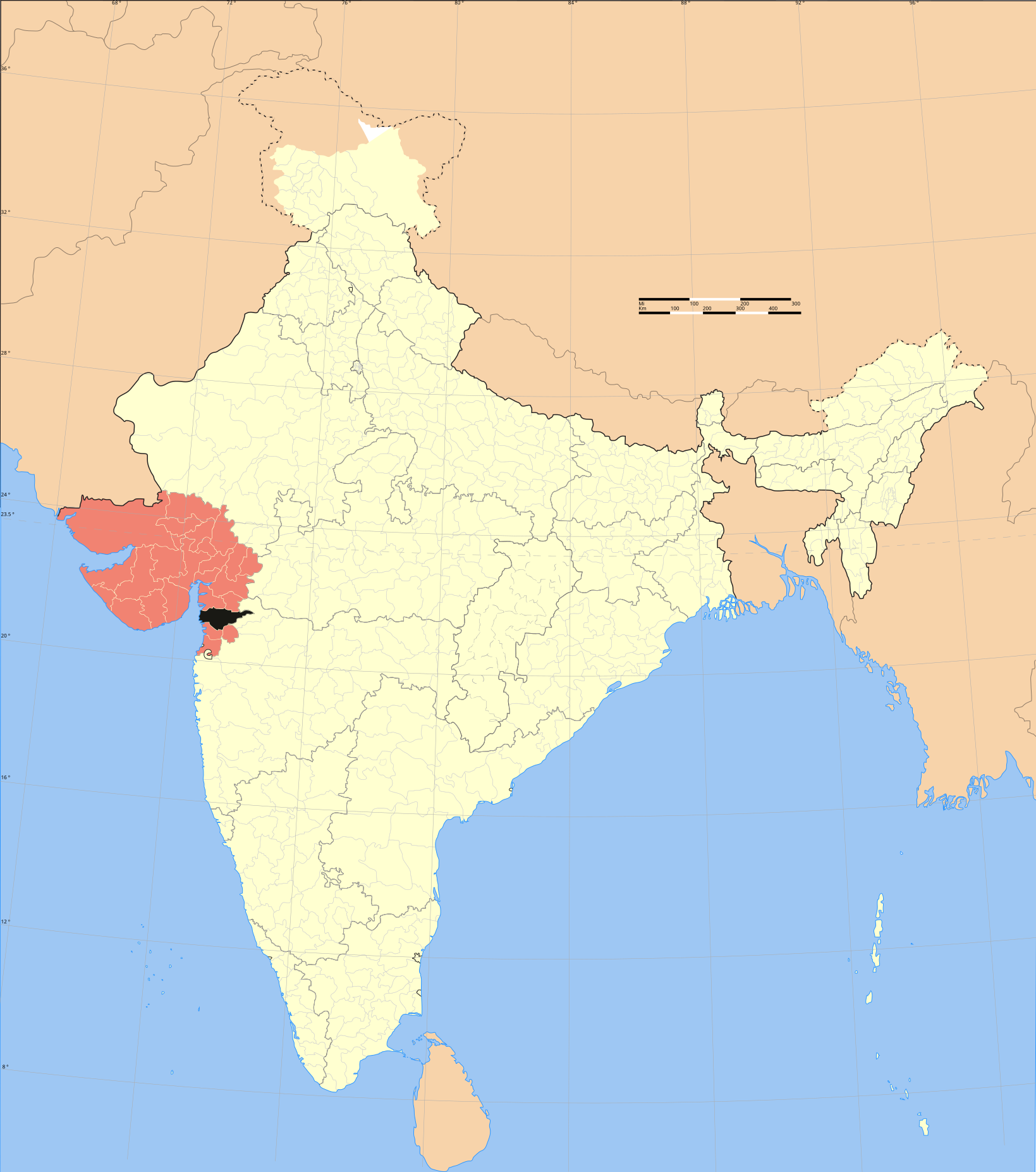 Surat Location On Map File:gujarat District Location Map Surat.svg - Wikimedia Commons