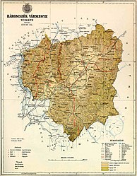 Comitato di Háromszék – Mappa