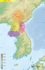 La dinastía Han destruye Wiman Joseon y establece las Cuatro Comandancias.