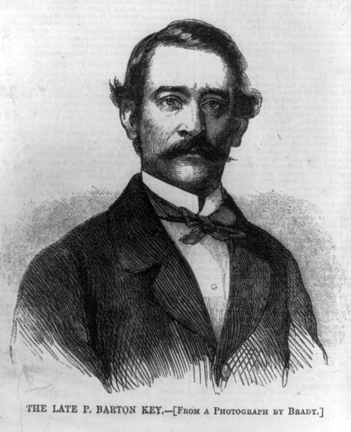 Harper's Weekly engraving of Philip Barton Key from a photograph by Mathew Brady