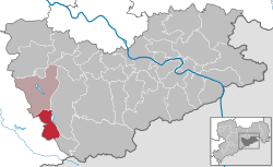 Elhelyezkedése Weißeritzkreis térképén