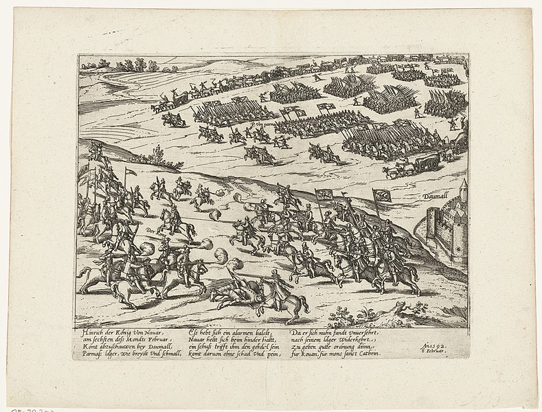 File:Hendrik IV treft het leger van de hertog van Parma bij Aumale, 1592 Serie 4 Franse, Duitse en Engelse Gebeurtenissen, 1576-1610 (serietitel), RP-P-OB-78.722.jpg