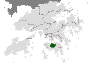 Plassering av Wan Chai-distriktet i Hong Kong