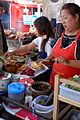 Dishing up 'som tam' at a restaurant at the entrance of the Huay Kaew waterfall in Chiang Mai