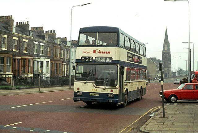 Kingston upon Hull City Transport Scania Metropolitan on Anlaby Road in April 1979