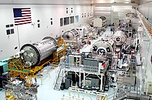 Pre-made ISS modules in the Space Station Processing Facility ISS space station modules in the SSPF.jpg