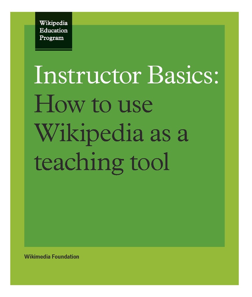 File:Instructor Basics How to Use Wikipedia as a Teaching Tool.pdf