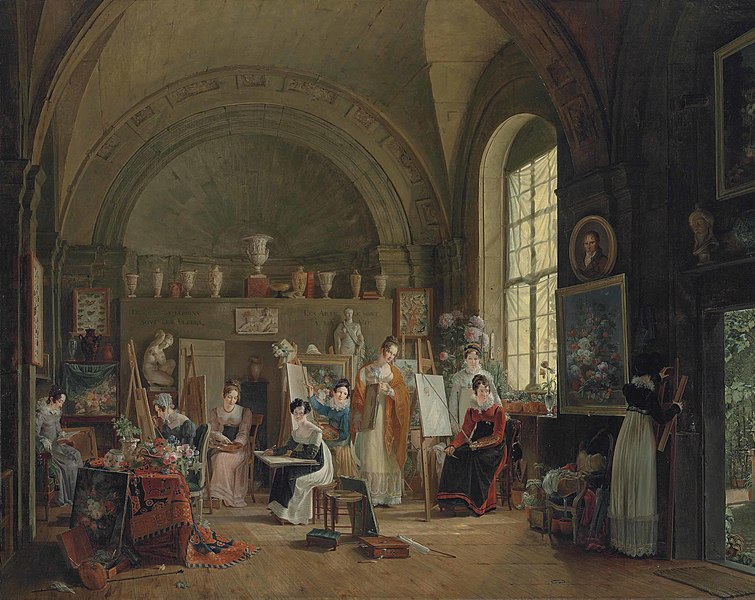 File:Interior of the Studio of Van Dael and his students at the Sorbonne by Philippe Jacques van Bree 2.jpg