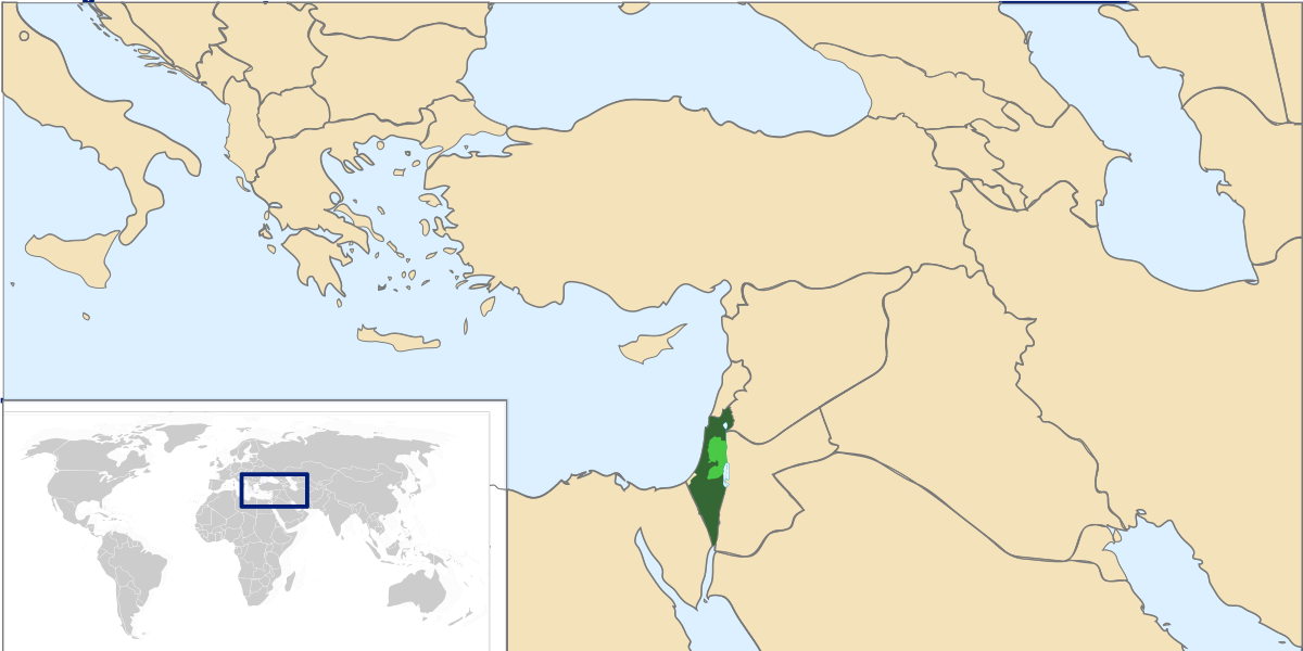 israel sur la carte du monde