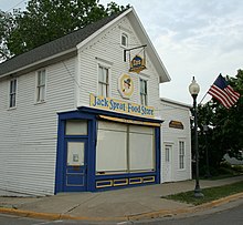 The old Jack Sprat Food Store, now Ed's Museum, in the Gold Street Historic Commercial District JackSpratFoodStore.jpg