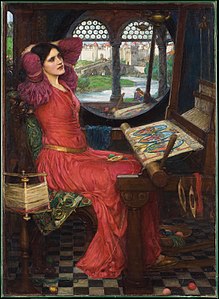 Paní ze Shalott pozoruje svět skrze zrcadlo, I am Half-sick of Shadows, Said the Lady of Shalott, 1915