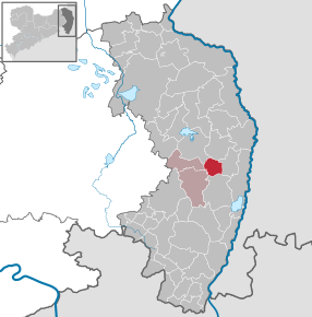 Poziția Königshain pe harta districtului Görlitz