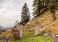 Kasteel Tarasp (Tarasp Scuol, in Lower Engadin, Graubünden. (Hekwerk.)