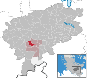 Poziția Kattendorf pe harta districtului Segeberg