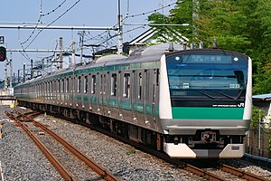 E233系7000番台による川越行き列車 （2022年6月 西大宮駅）