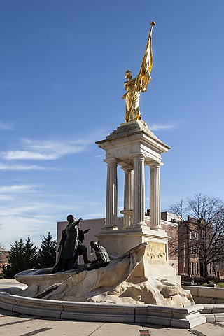 <span class="mw-page-title-main">Francis Scott Key Monument</span> Monument by Antonin Mercié in Baltimore, Maryland, U.S.