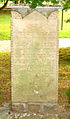Kołobrzeg, macewa w lapidarium dawnego cmentarza żydowskiego