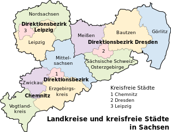Landkreise i Sachsen