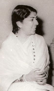 Mangeshkar in the 1960s Lata Mangeshkar black-and-white.jpg