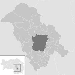 Graz-Umgebung -piirin kunnan sijainti Graz-Umgebung -alueella (klikattava kartta)
