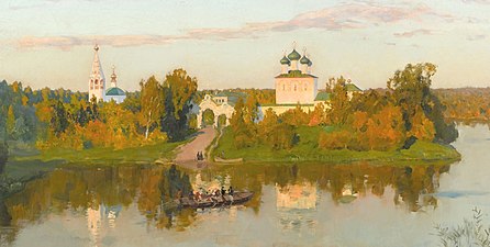 Le monastère et un bateau