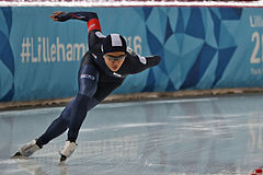 Lillehammer 2016 - Rychlobruslení Pánské závody na 500 m 1 - Jae Woong Chung.jpg