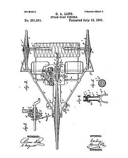 Long steam tricycle 19th-century motorcycle