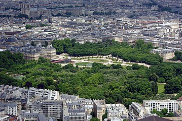 Jardin du Luxembourg as seen from the Tour Montparnasse