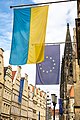 * Nomination Flags (European Union and Ukraine) at the Stadtweinhaus on Prinzipalmarkt in Münster, North Rhine-Westphalia, Germany --XRay 04:39, 3 March 2022 (UTC) * Promotion  Support Good quality -- Johann Jaritz 05:16, 3 March 2022 (UTC)