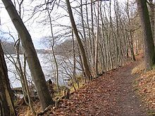 Rundweg an der Nordseite im Winter