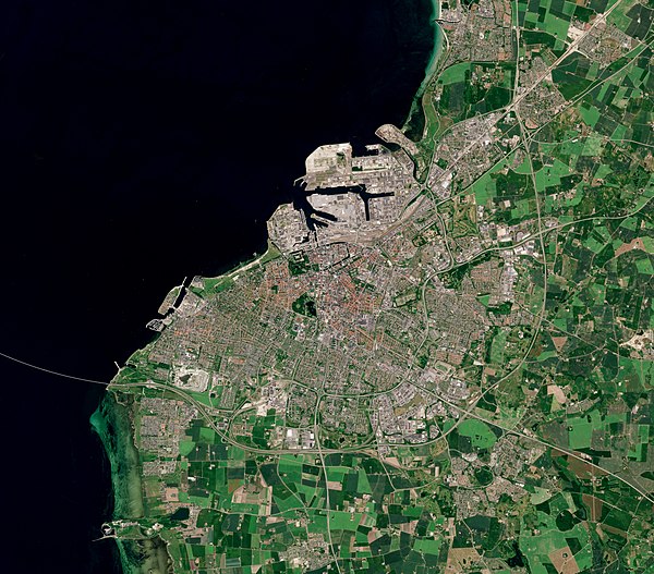 Satellite image of Malmö by ESA Sentinel-2