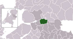 Highlighted position of Staphorst in a municipal map of Overijssel