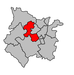 Canton de Saintes-Ouest - Carte