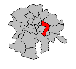 Kanton na mapě arrondissementu Nantes