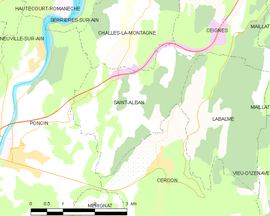 Mapa obce Saint-Alban