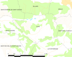 Poziția localității Plan