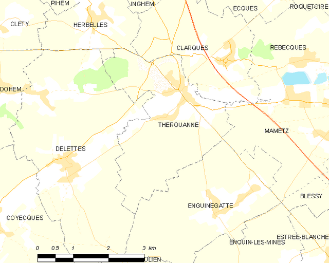 Poziția localității Thérouanne